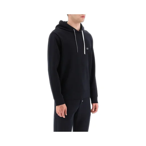 Emporio Armani Logo Patch Drawstring Hoodie