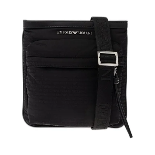 Emporio Armani Logo Plaque Zip-Up Crossbody Bag