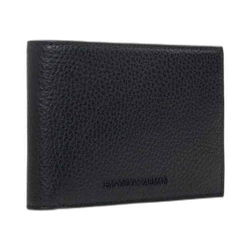 Emporio Armani Logo Lettering Bi-Fold Wallet And Keyring Set