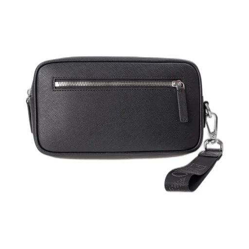 Emporio Armani Asv Saffiano Logo Plaque Washbag