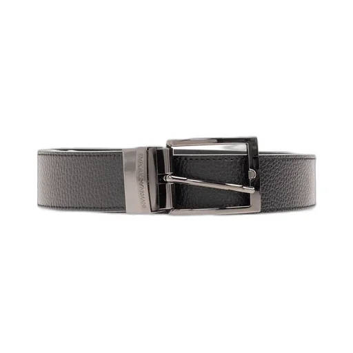 Emporio Armani Reversible Logo Engraved Buckle Belt
