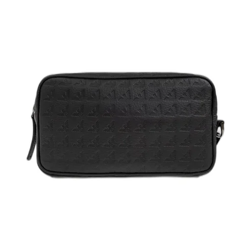 Emporio Armani Logo Plaque Zip-Up Clutch Bag
