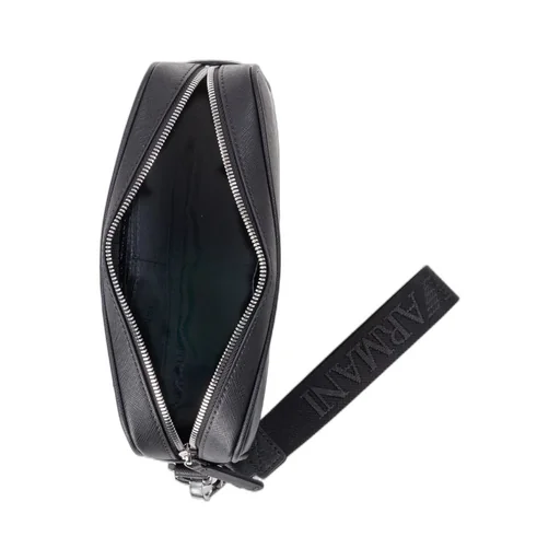 Emporio Armani Asv Saffiano Logo Plaque Washbag