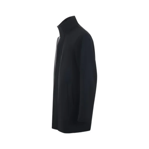 Emporio Armani High-Neck Zipped Mid-Length Coat