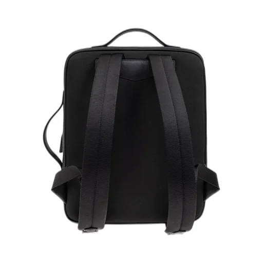 Emporio Armani Logo Embossed Zip-Up Laptop Bag