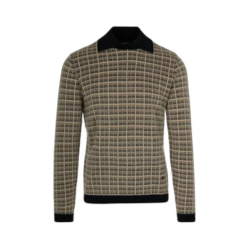 Emporio Armani All-Over Patterned Long-Sleeved Jumper