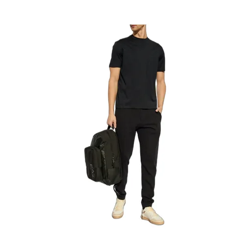 Emporio Armani Logo Plaque Tapered Pants