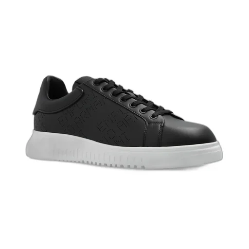 Emporio Armani Logo Perforated Low-Top Sneakers