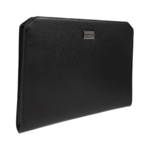 Emporio Armani Logo Plaque Zip-Up Clutch Bag