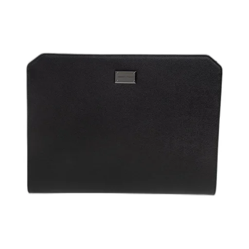 Emporio Armani Logo Plaque Zip-Up Clutch Bag