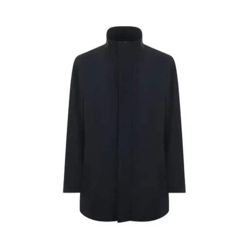 Emporio Armani High-Neck Zipped Mid-Length Coat