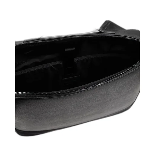 Emporio Armani Logo Embossed Zip-Up Laptop Bag