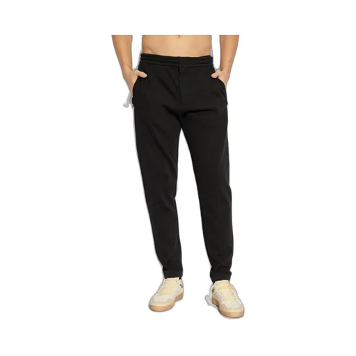 Emporio Armani Logo Plaque Tapered Pants