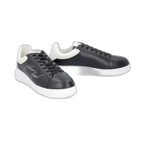 Emporio Armani Signature Logo-Printed Low-Top Sneakers