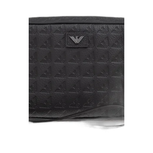 Emporio Armani Logo Plaque Zip-Up Clutch Bag