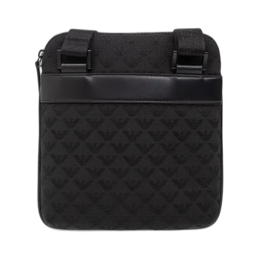 Emporio Armani All-Over Jacquard Eagle Flat Shoulder Bag