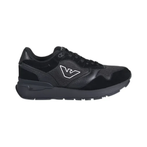 Emporio Armani Logo Embroidered Mesh Panelled Sneakers