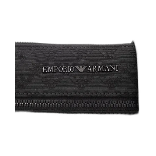 Emporio Armani All-Over Jacquard Eagle Flat Shoulder Bag