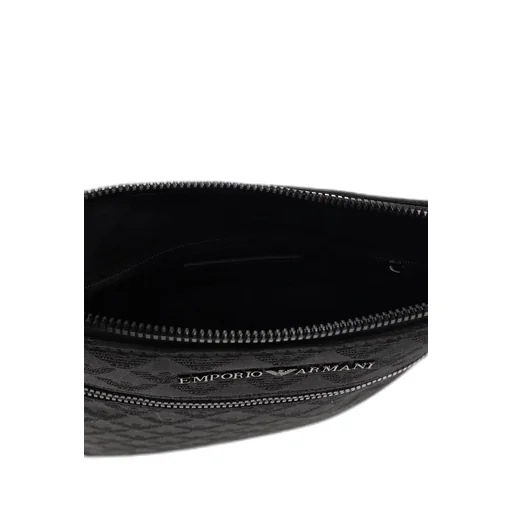 Emporio Armani All-Over Jacquard Eagle Flat Shoulder Bag