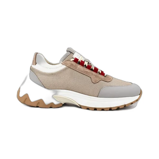 Eleventy Logo Patch Mesh Lace-Up Sneakers