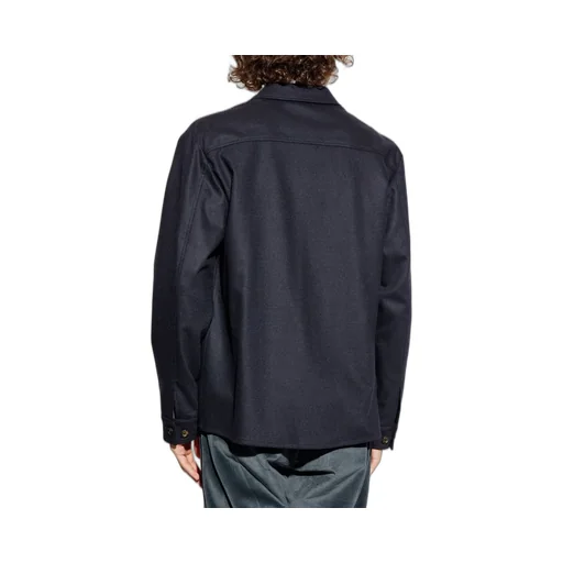 Eleventy Wool Pocketed Shirt