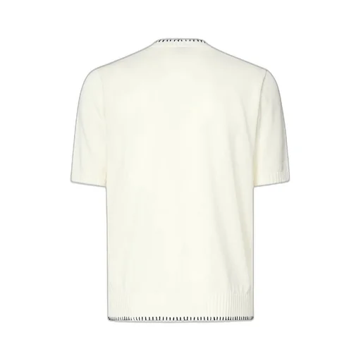 Eleventy Contrast Stitch Crew Neck T-Shirt