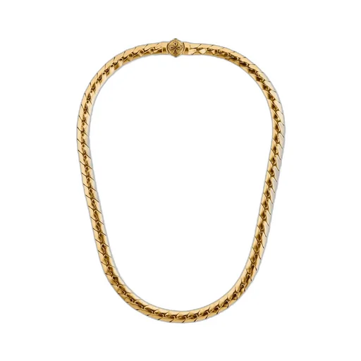 Emanuele Bicocchi Herringbone Chain Logo Necklace