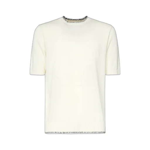 Eleventy Contrast Stitch Crew Neck T-Shirt