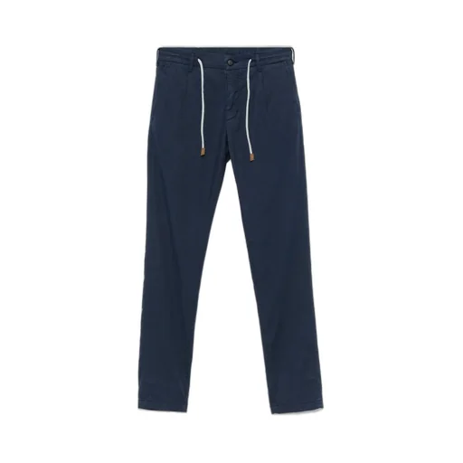 Eleventy Drawstring Straight-Leg Trousers