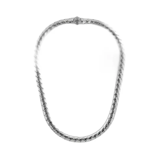 Emanuele Bicocchi Herringbone Chain Logo Necklace