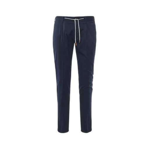 Eleventy Drawstring Straight-Leg Trousers