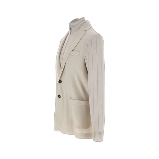 Eleventy Ribbed Knit Blazer Jacket