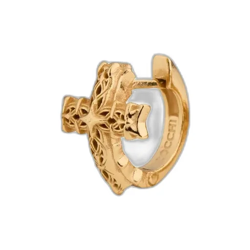 Emanuele Bicocchi Notre-Dame Cross Hoop Earring