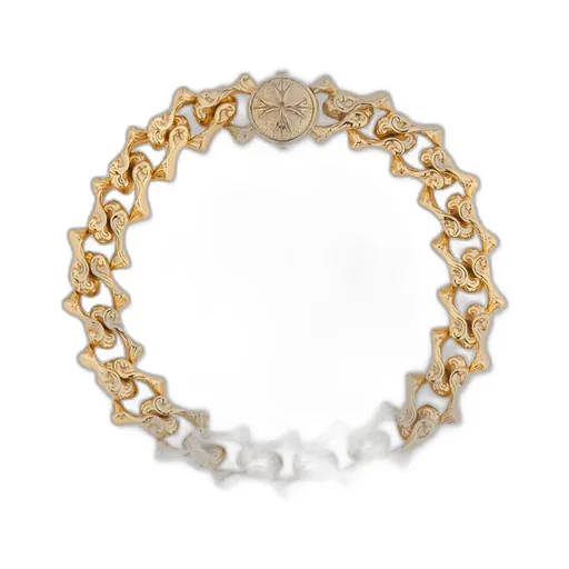 Emanuele Bicocchi Sharp Chain Logo Bracelet