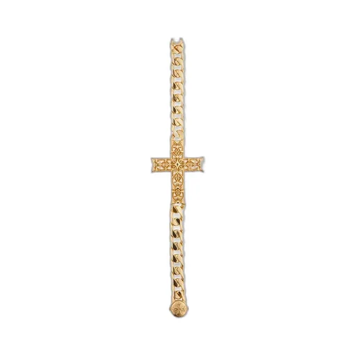 Emanuele Bicocchi Notre Dame Cross Large Edge Chain Bracelet