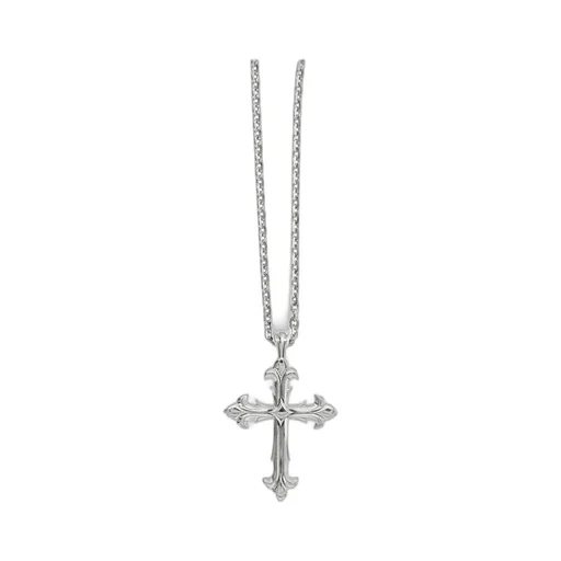Emanuele Bicocchi Large Fleury Cross Pendant Necklace