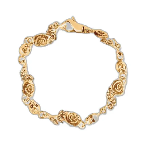 Emanuele Bicocchi Rose And Skull Bracelet