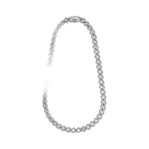 Emanuele Bicocchi Sharp Chain Logo Necklace