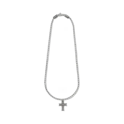 Emanuele Bicocchi Notre-Dame Cross Beaded Chain Necklace