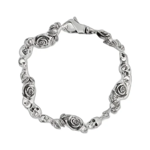 Emanuele Bicocchi Rose And Skull Bracelet