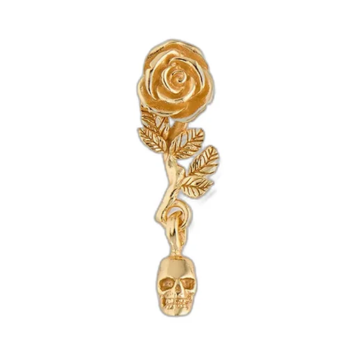 Emanuele Bicocchi Rose And Skull Earring