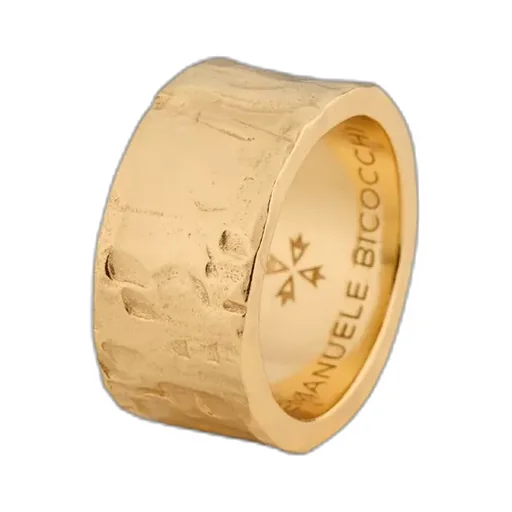 Emanuele Bicocchi Large Hammered Band Ring