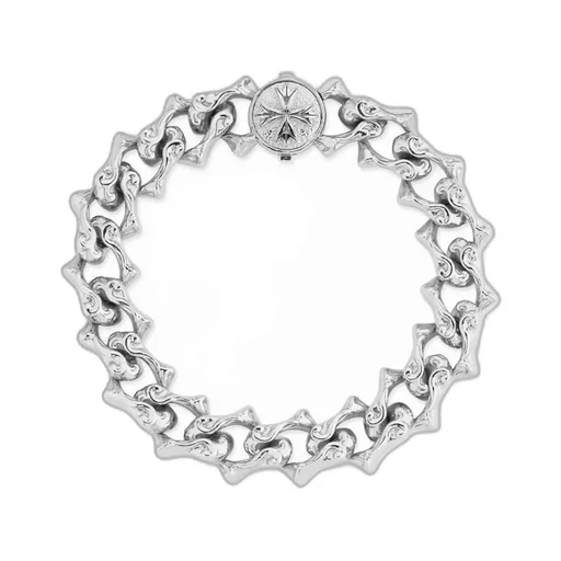 Emanuele Bicocchi Large Sharp Chain Logo Bracelet