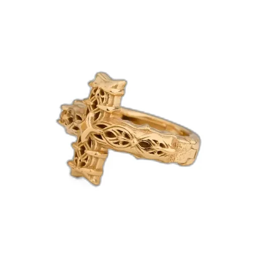 Emanuele Bicocchi Notre-Dame Cross Hoop Earring