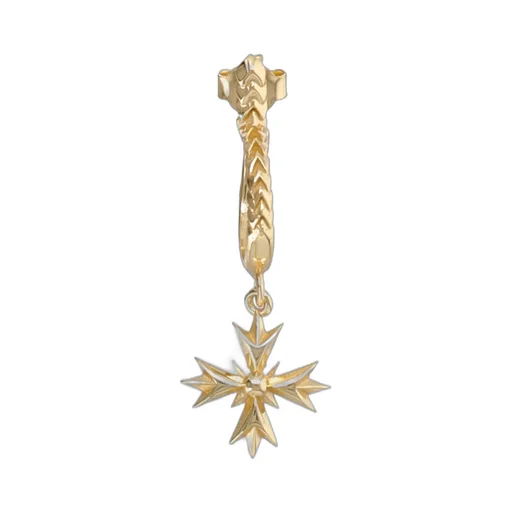 Emanuele Bicocchi Crest Drop Hoop Single Earring
