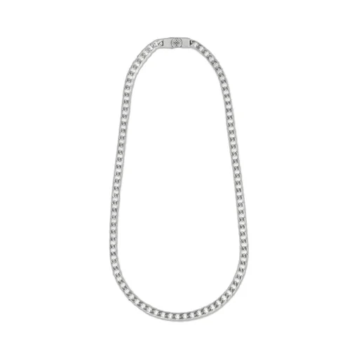 Emanuele Bicocchi Logo Engraved Edge Chain Necklace