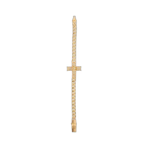 Emanuele Bicocchi Notre Dame Cross Edge Chain Bracelet