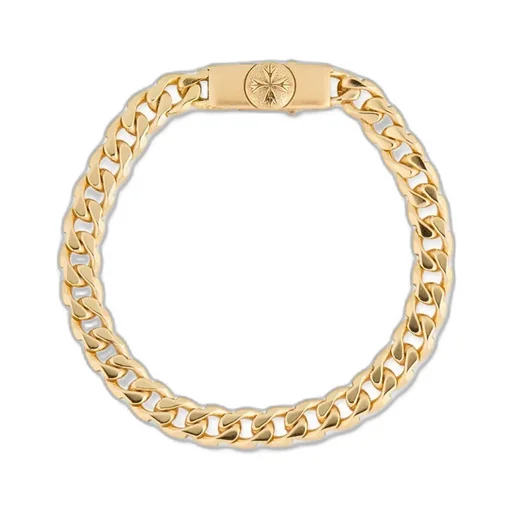 Emanuele Bicocchi Logo Engraved Edge Chain Bracelet