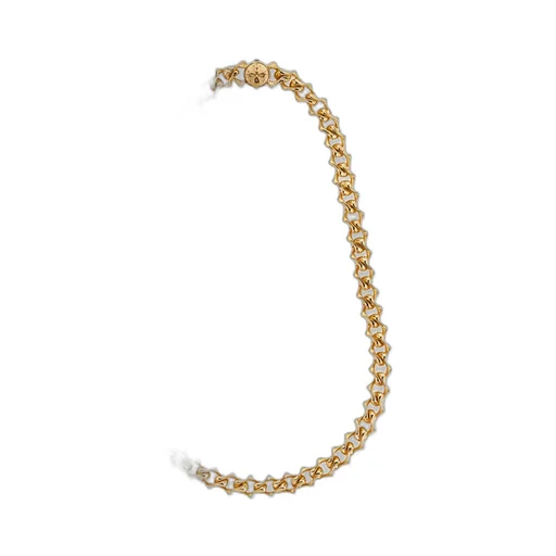 Emanuele Bicocchi Sharp Polished Chain Logo Necklace