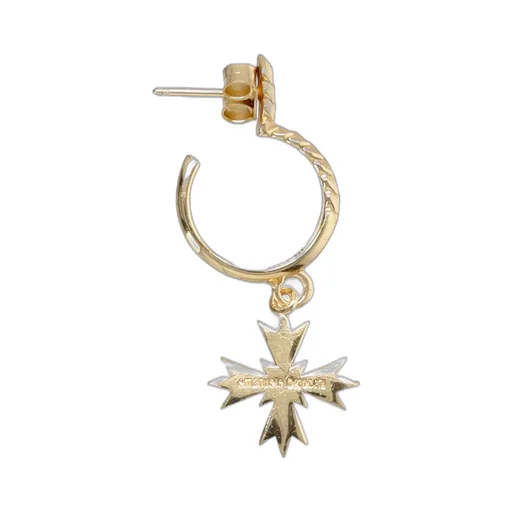 Emanuele Bicocchi Crest Drop Hoop Single Earring